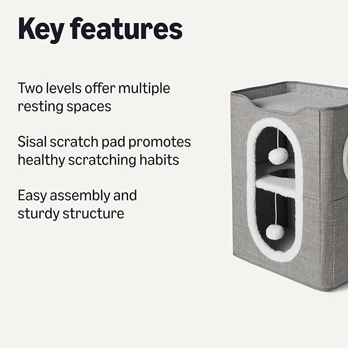 Amazon Basics 2-Cube Cat House - Image 2
