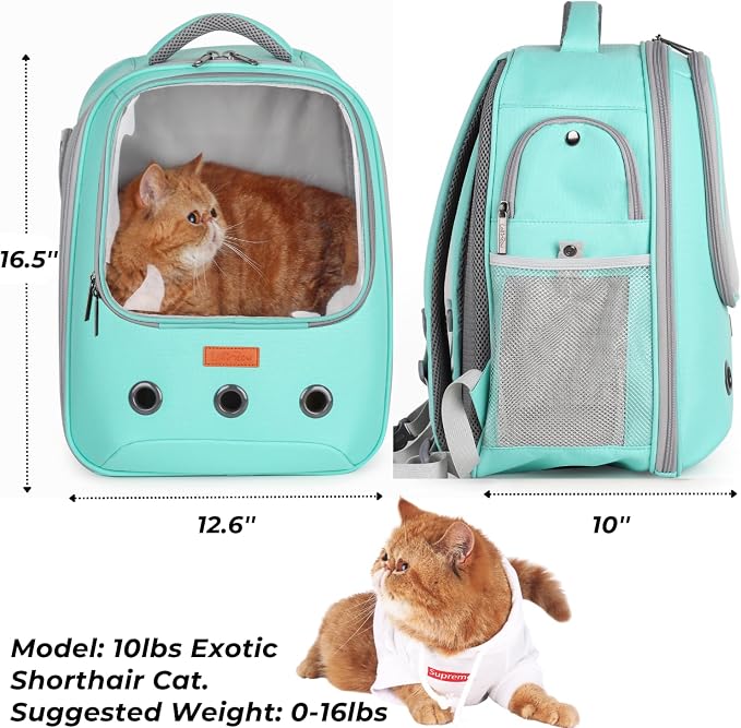 Lollimeow Pet Carrier Backpack, Bubble Backpack Carrier, Cats and Puppies - Image 3