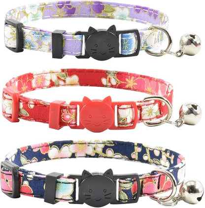 Breakaway Cat Collars with Bell, Durable & Safe Cute Kitten Collars Safety by XPangle
