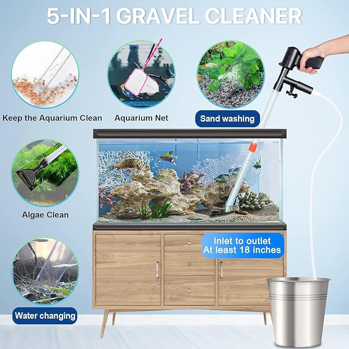 Aquarium Gravel Cleaner Siphon Fish Tank Vacuum Cleaner - Image 2