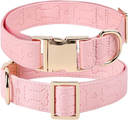 TDTOK Stylish Leather Dog Collar, Comfortable Soft PU Leather Dog Collars by Getthegoodstuff