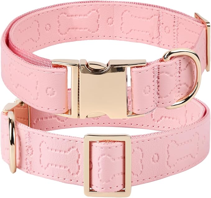 TDTOK Stylish Leather Dog Collar, Comfortable Soft PU Leather Dog Collars by Getthegoodstuff