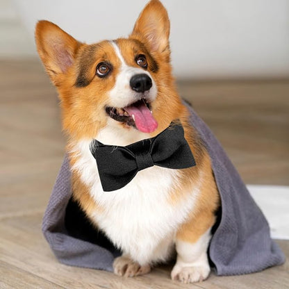 Segarty Bow Ties for Dogs Neck Girth 10.2-14.2in, Adjustable Black Bowtie - Image 6