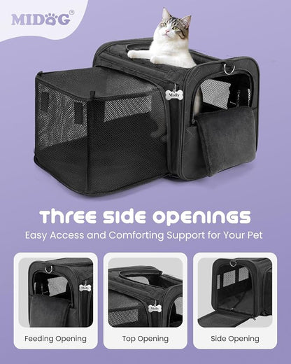 MIDOG Cat Carrier Soft for Small to Medium-Sized Cats, TSA Airline Approved - Image 3