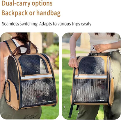 Cat Backpack Carrier for Small Dogs and Medium cat Puppy Kitten Bunny Pet - Image 5
