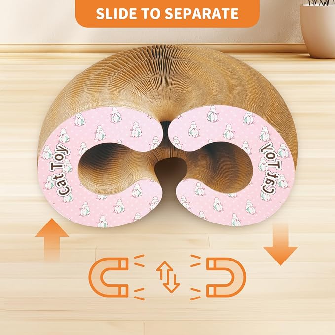 Collapsible Cats Cardboard Scratcher, Interactive Cat Toys - Image 5