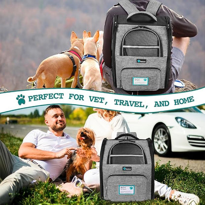 PetAmi Dog Backpack Carrier for Small Large Cat, Ventilated Pet Hiking Backpack - Image 7