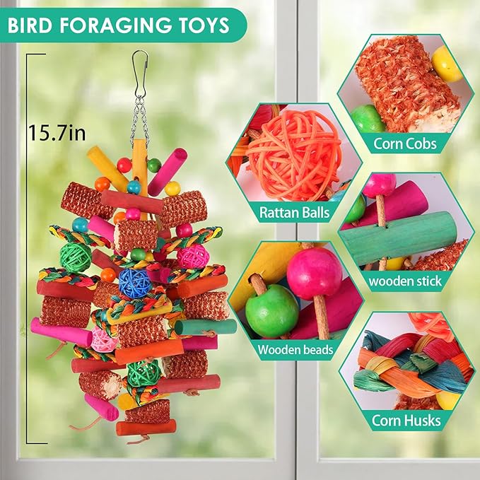 Kyouki Parrots Toys for Cockatiels, Parrotlets, Meyer's & Other Small/Medium - Image 2