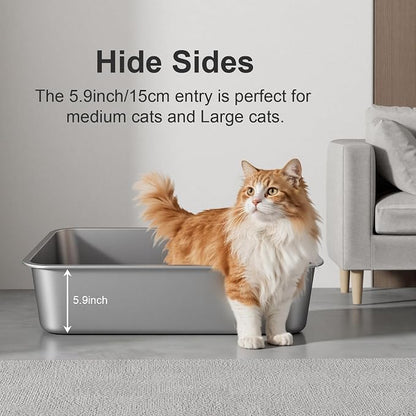 X-Large Stainless Steel Litter Box - Image 6