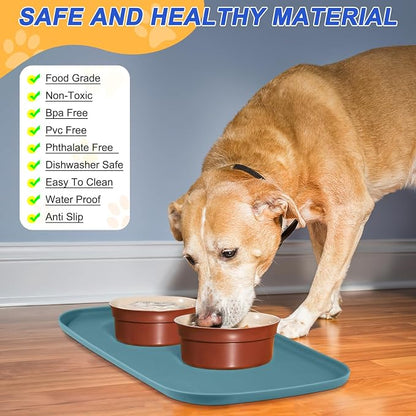 Silicone Pet Feeding Mat with Raised Edge - Image 3