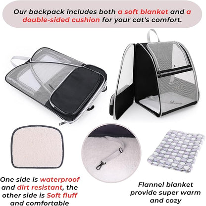 Lollimeow Cat Backpack Carrier, Airline Approved, Safe - Image 3