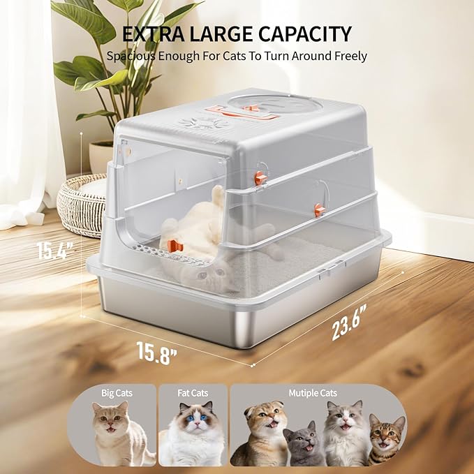 Stainless Steel Cat Litter Box - Image 3
