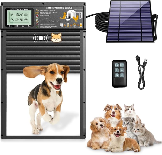 Smart Automatic Pet Door | Radar, Timer & Light Sensor Modes | Durable Aluminum by XRDZYXGS