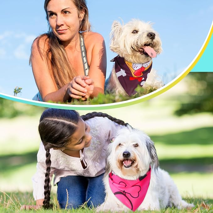 150 Pcs Paw Dog Bandanas Bulk Pet Bibs Colorful Triangle Scarf Pet Paw Bandanas - Image 6