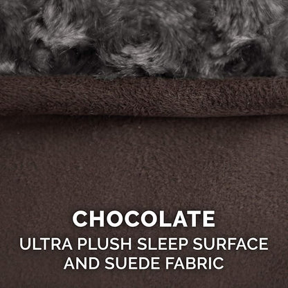 Furhaven Replacement Dog Bed Cover Ultra Plush Faux Fur & Suede Contour Luxe - Image 4