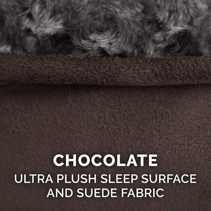 Furhaven Replacement Dog Bed Cover Ultra Plush Faux Fur & Suede Contour Luxe - Image 4