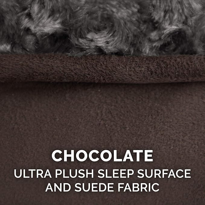 Furhaven Replacement Dog Bed Cover Ultra Plush Faux Fur & Suede Contour Luxe - Image 4