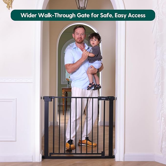 BABELIO Baby Gate for Doorways and Stairs, 41-46" Pet Gate - Image 2