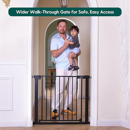 BABELIO Baby Gate for Doorways and Stairs, 41-46" Pet Gate - Image 2