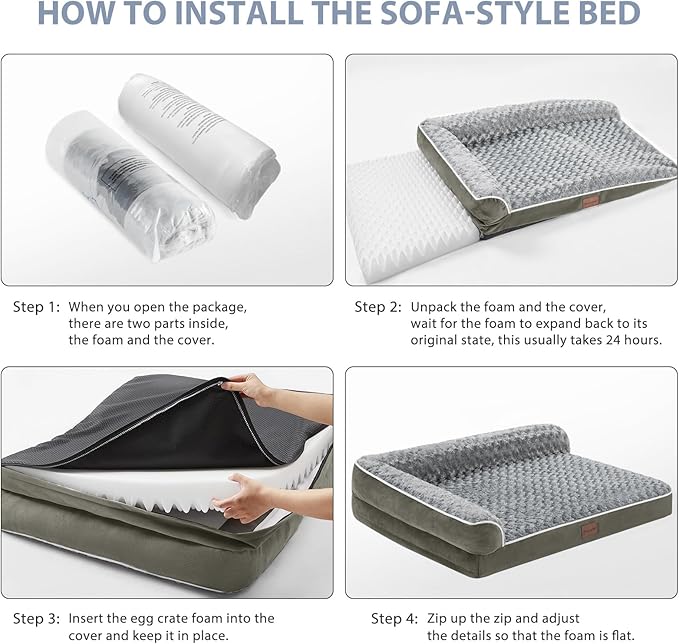 BFPETHOME Orthopedic Dog Beds for Large Dogs-Waterproof Sofa Dog Bed - Image 5