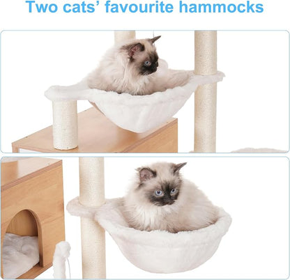Hey-brother Cat Tree with Litter Box Enclosure, Modern Cat Tower - Image 5