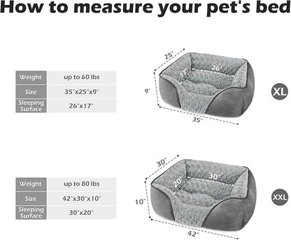 INVENHO X-Large Dog Bed Rectangle Washable Orthopedic Soft Calming Sleeping - Image 3