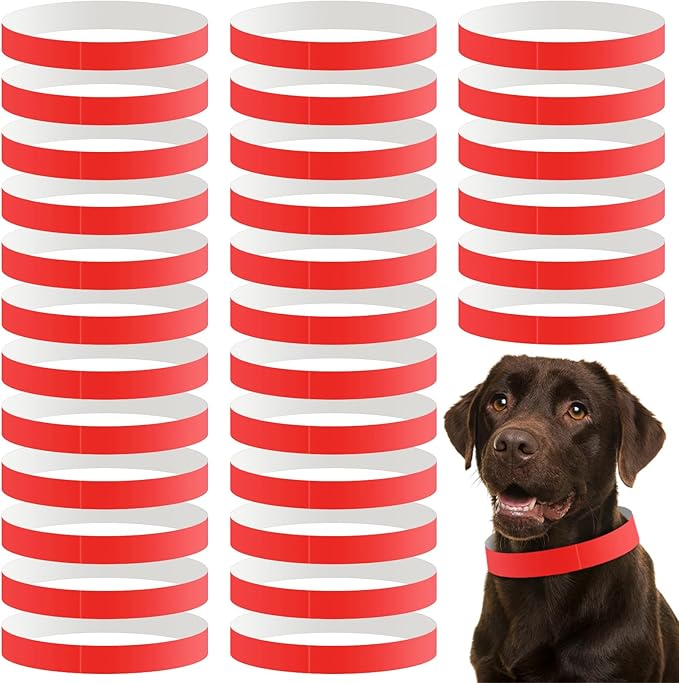 500 Count 20inch Adjustable Paper Dog Collars by Clysee
