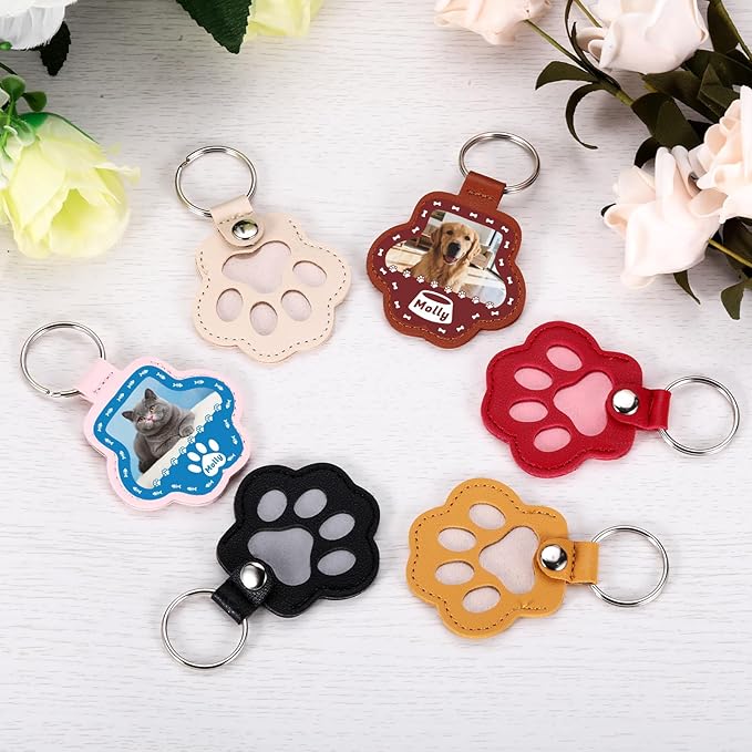 Custom Leather Pet Fur Keychain – Personalized Memorial Keepsake Keyring - Image 6