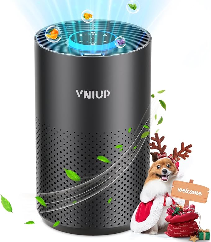 Air Purifiers for Bedroom Home up to 1250 ft², Vniup H14 True HEPA Room Air by VNIUP