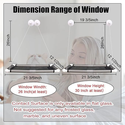 ZALALOVA Cat Window Perch Seat Large Sturdy Cat Beds Fleece Blanket 2025 Latest - Image 7