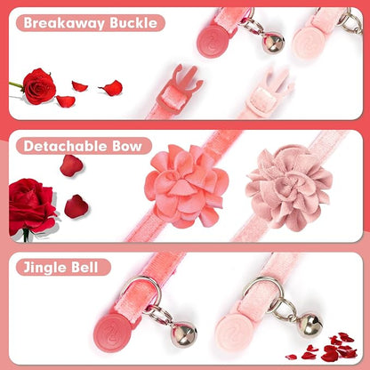 azuza 2 Pack Cat Collar Floral - Image 5