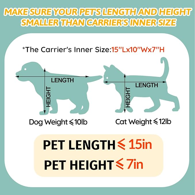 Petskd Pet Carrier 17x12x8.5 JetBlue Allegiant Airline Approved, Pet Travel - Image 4
