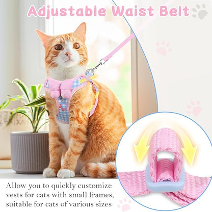 Cat Vest Harness and Leash Set for Walking Escape Proof, Adjustable Kitten - Image 5