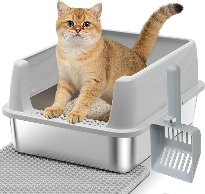 Stainless Steel Litter Box by Unknown