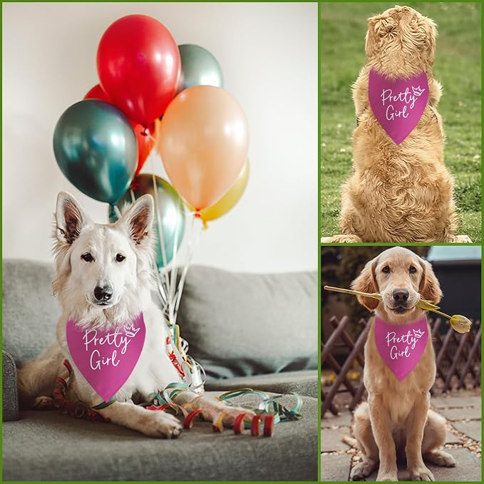 Pretty Girl Dog Bandana Funny Birthday Dog Bandana - Image 5