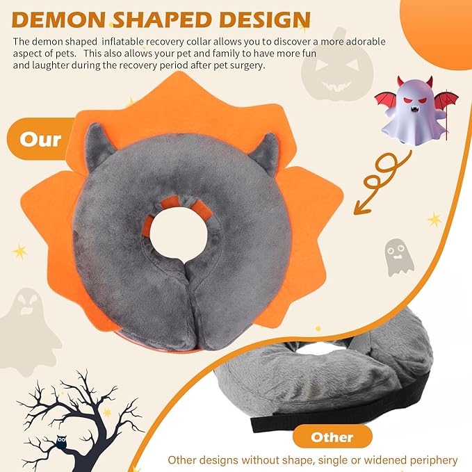 IEUUMLER Inflatable Recovery Dog Collar, Protective Donut Cone, Adjustable Soft - Image 8