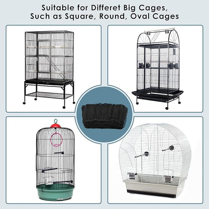 Bissap Bird Cage Seed Catcher, 90-118‘’ Universal Birdcage Net Nylon 31.8'' H - Image 7