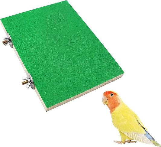 Dnoifne 7.9×5.9 Inches Large Bird Perch Stand Platform, Natural Wooden Bird by Dnoifne