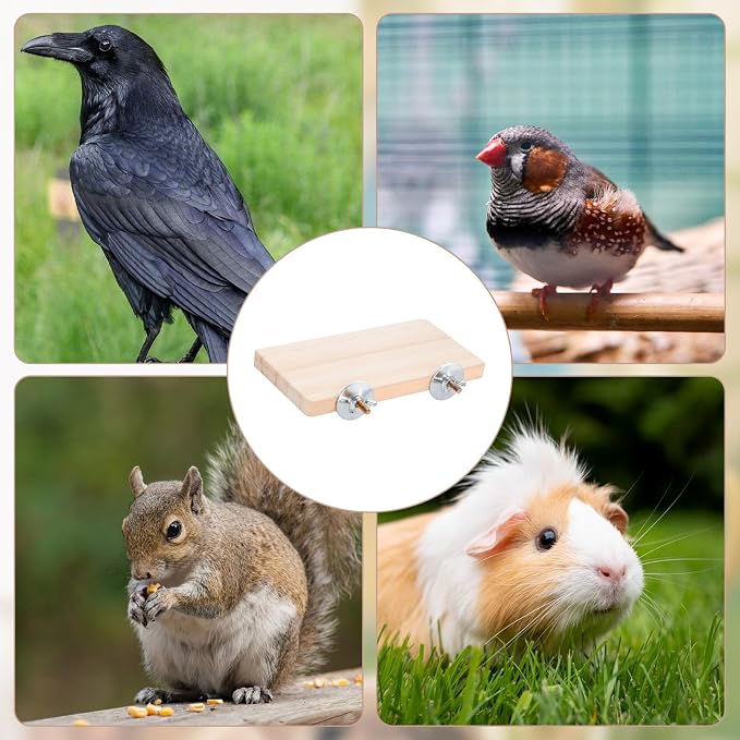 2PCS Bird Perch Platform Flat, 5.9 × 3.14 Inches Bird Cage Platform Birds Perch - Image 6