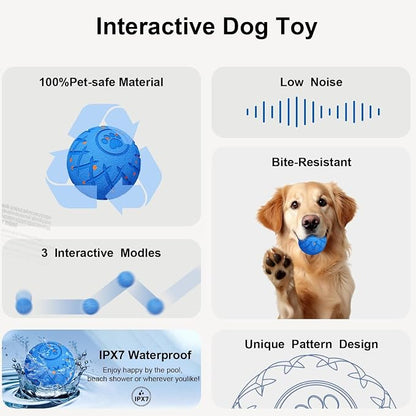 Interactive Dog Ball, Automatic Moving, Bouncing and Rotating, Silent Foam - Image 2