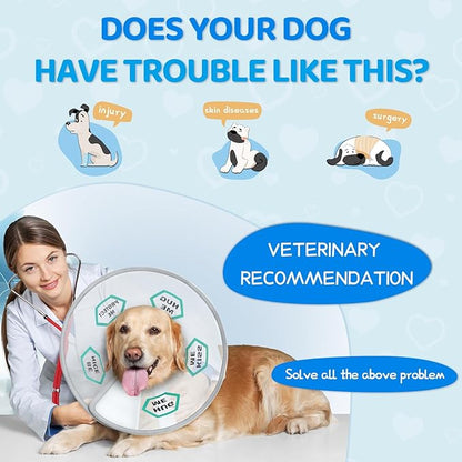Supet Dog Cone Collar After Surgery to Stop Licking: Adjustable Recovery - Image 3