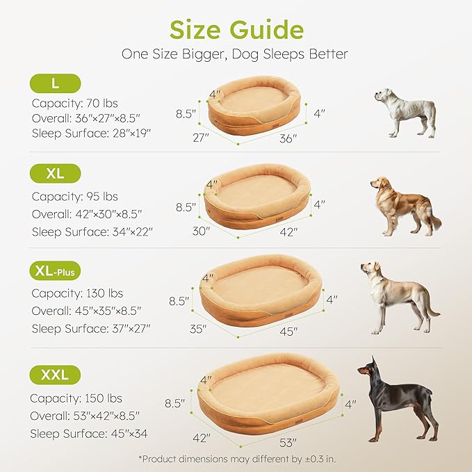 Large Orthopedic Dog Bed, 36 in. Dog Bed - Image 7