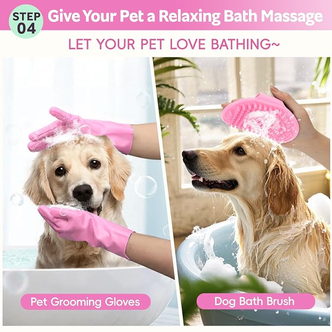 Bath Grooming Kit for Pets, Dog and Cat Grooming Supplies, Dematting Comb for - Image 6