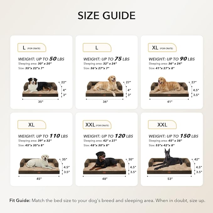 Orthopedic XXL Dog Beds, Waterproof Egg Crate Foam Big Pet Bed - Image 5