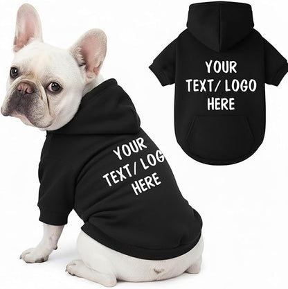 Custom Text & Logo Dog Hoodie, Embroidery Pet Sweaters by Noni