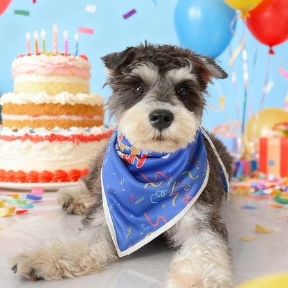 Birthday Dog Bandanas Boy, Cat Dogs Triangle Pet Scarves - Image 3