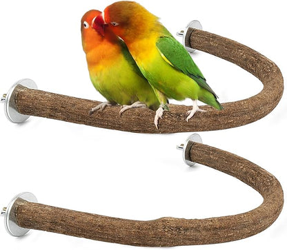 Rypet 2PCS Natural Wood Bird Perches by RYPET