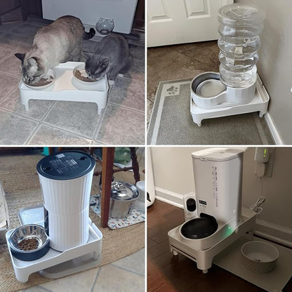 YOUEON Raised Pet Feeder Stand for Cats and Dogs Neck Health, Adjustable Height - Image 9