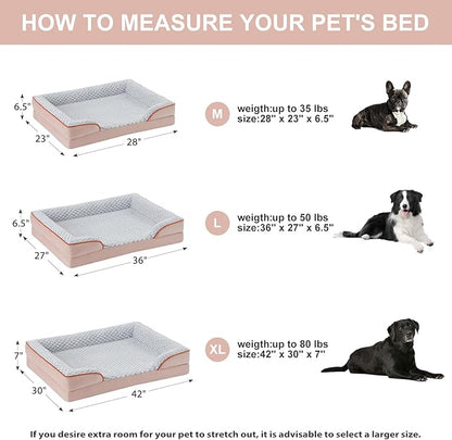 Orthopedic Dog Bed for Large Dogs, Egg Crate Foam Bed for Large Dogs, Equipped - Image 4