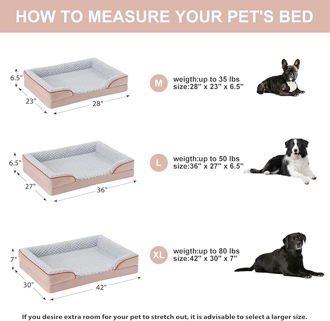 Orthopedic Dog Bed for Medium Dogs, Egg Crate Foam Bed for Medium Dogs - Image 4